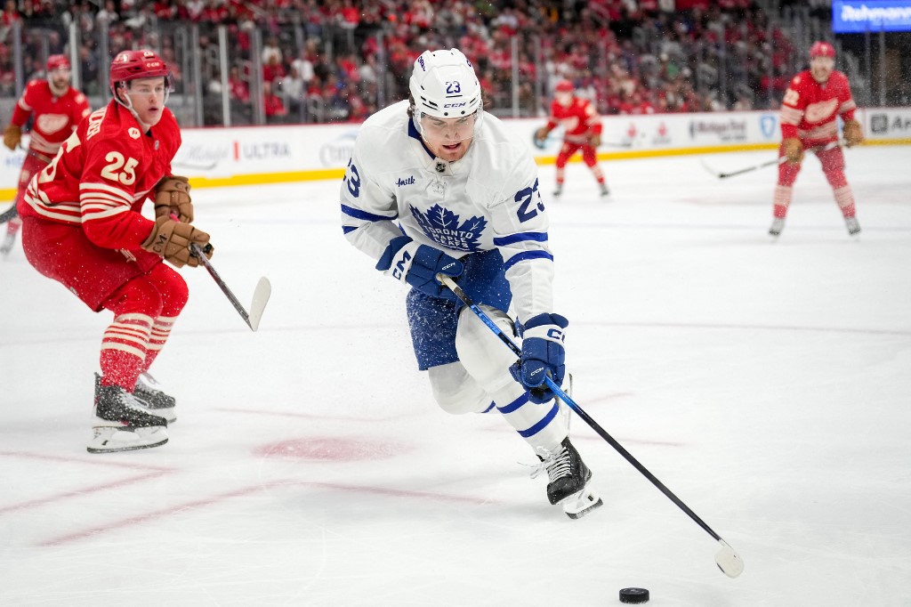 Matthew Knies Toronto Maple Leafs v Detroit Red Wings