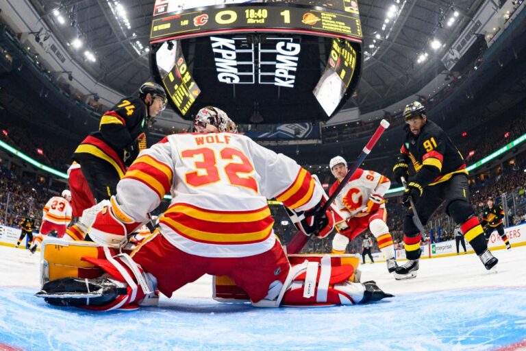 Dustin Wolf Calgary Flames v Vancouver Canucks