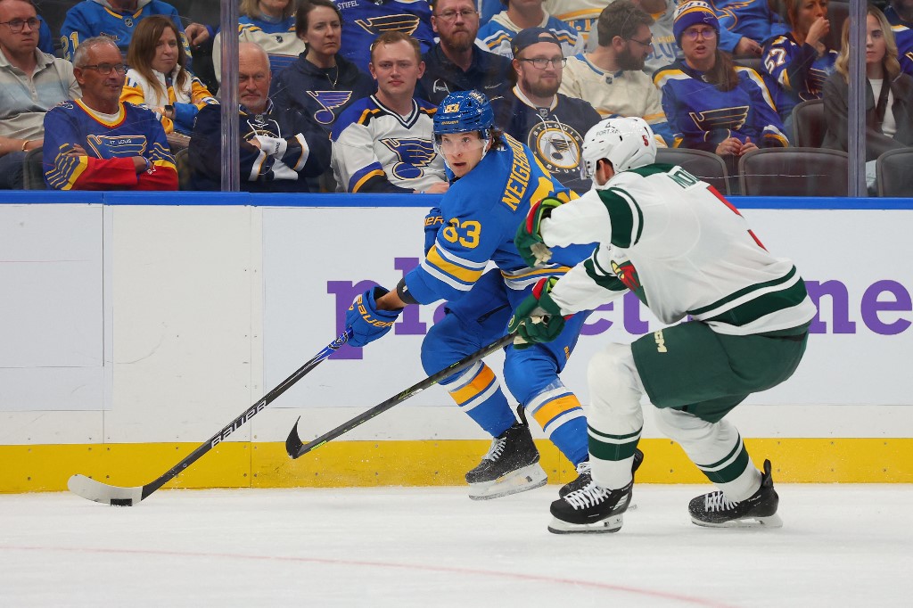 Jake Neighbours Minnesota Wild v St. Louis Blues