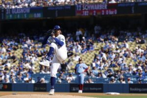 Tyler Glasnow Division Series - Philadelphia Phillies v Los Angeles Dodgers - Game Four