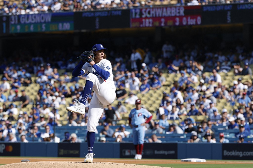 Tyler Glasnow Division Series - Philadelphia Phillies v Los Angeles Dodgers - Game Four