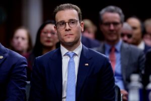 Michael Selig, President Donald Trump's nominee to lead the Commodity Futures Trading Commission, appears during hearing on Capitol Hill.