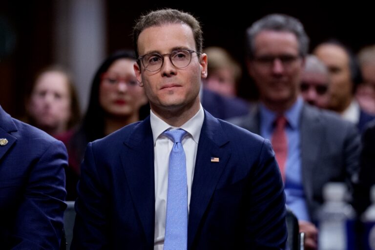 Michael Selig, President Donald Trump's nominee to lead the Commodity Futures Trading Commission, appears during hearing on Capitol Hill.
