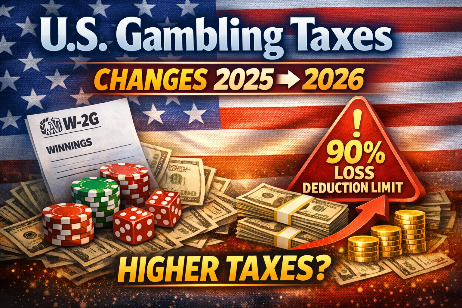 U.S. Gambling Tax Changes for 2026: New 90% Loss Deduction Rule Explained