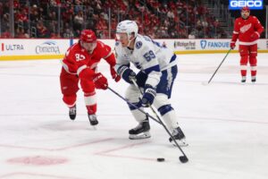 Jake Guentzel #59 of the Tampa Bay Lightning