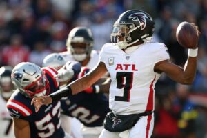 Michael Penix Jr. #9 of the Atlanta Falcons