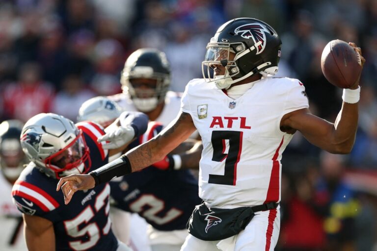 Michael Penix Jr. #9 of the Atlanta Falcons