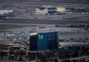 A general view shows The M Resort in Henderson, Nevada.